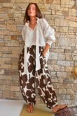 Carnaby Balloon Cuff Pant Chocolate & Calico